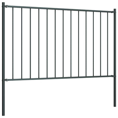 Vidaxl HEK -Panel mit Posts 1,7x1,25 m Pulver -bezogenem Stahl -Anthrazit