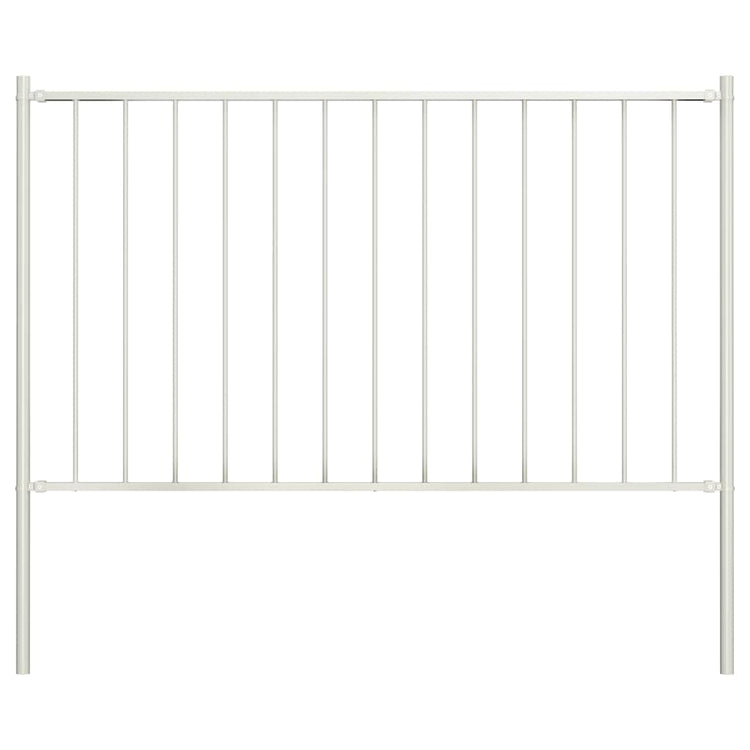 Vidaxl HEK -Panel mit Pfosten 1,7x0,75 m Pulver -Beschichteter Stahlweiß