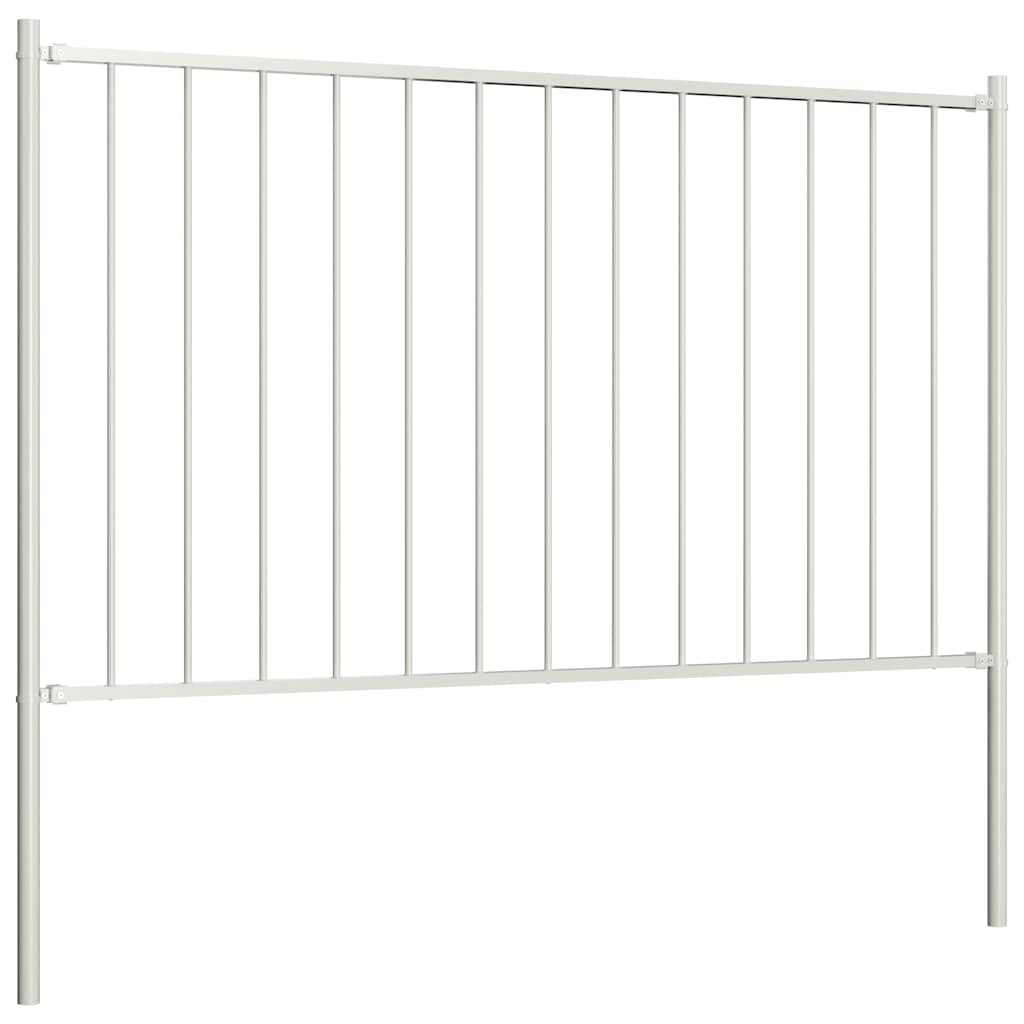 Vidaxl HEK -Panel mit Pfosten 1,7x0,75 m Pulver -Beschichteter Stahlweiß