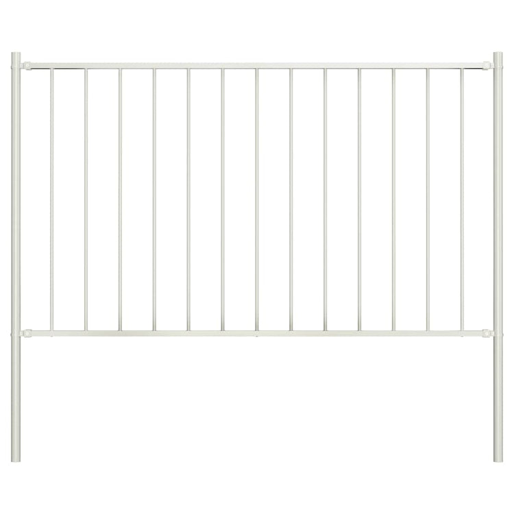 Vidaxl HEK -Panel mit Pfosten 1,7x1,25 m Pulver -Beschichteter Stahlweiß