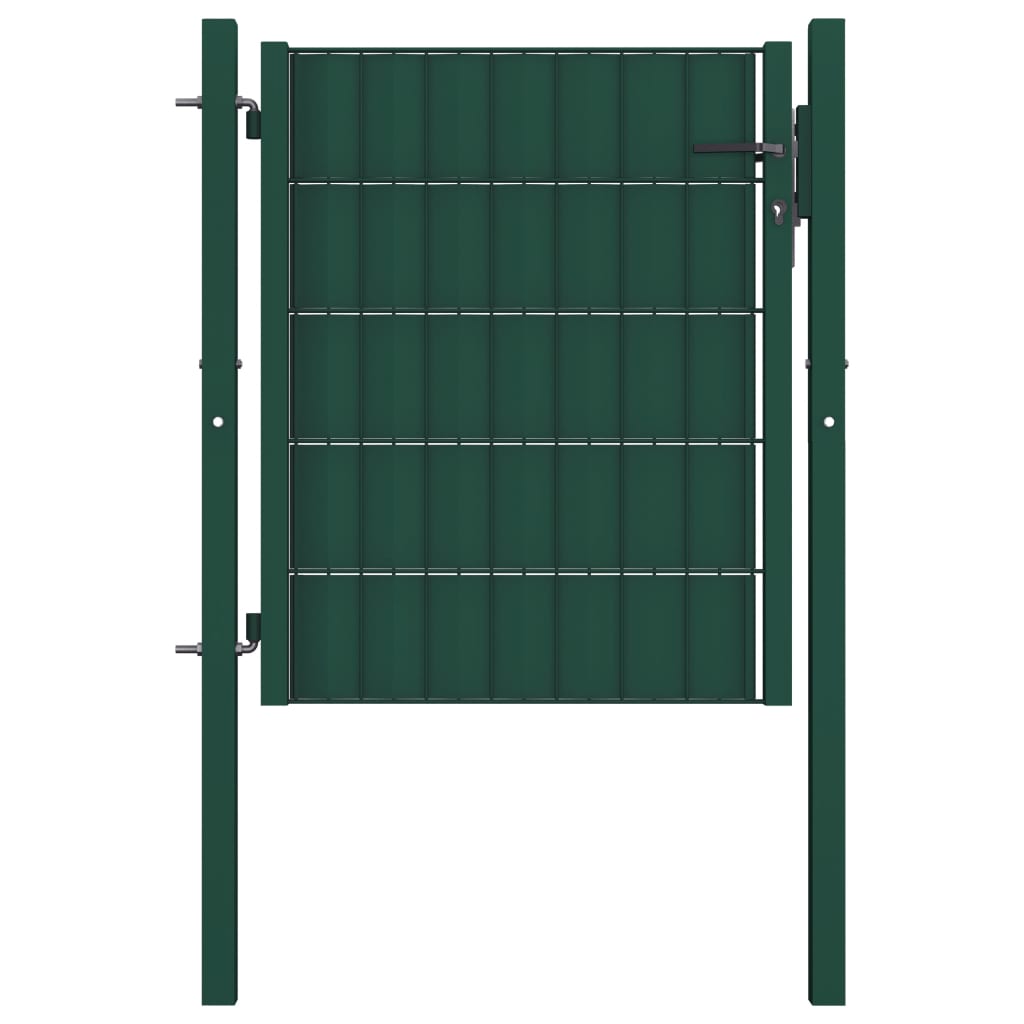 Vidaxl -Port 100x81 cm PVC und Stahlgrün