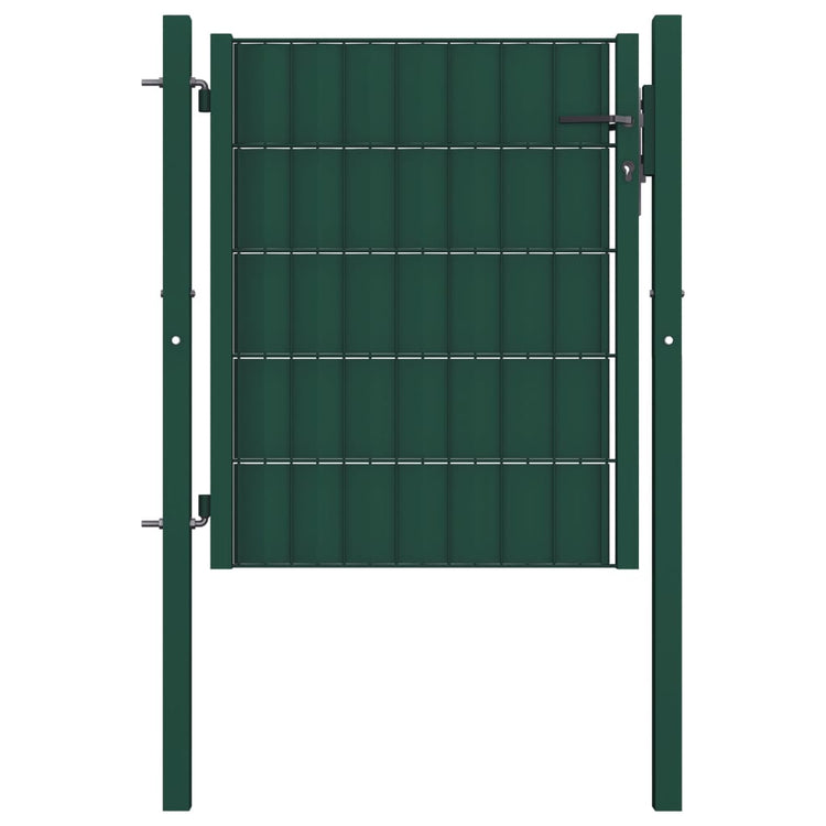 Vidaxl -Port 100x81 cm PVC und Stahlgrün