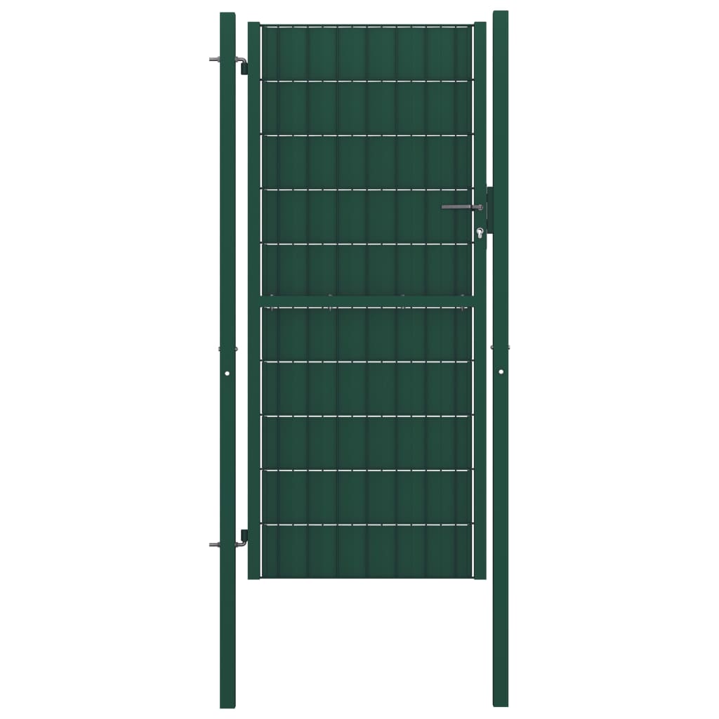 Vidaxl -Port 100x204 cm PVC und Stahlgrün