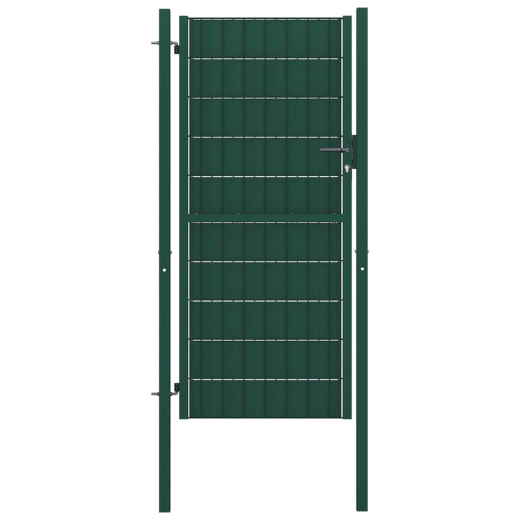 Vidaxl -Port 100x204 cm PVC und Stahlgrün