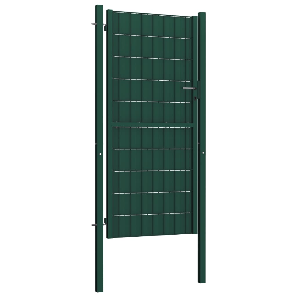 Vidaxl -Port 100x204 cm PVC und Stahlgrün