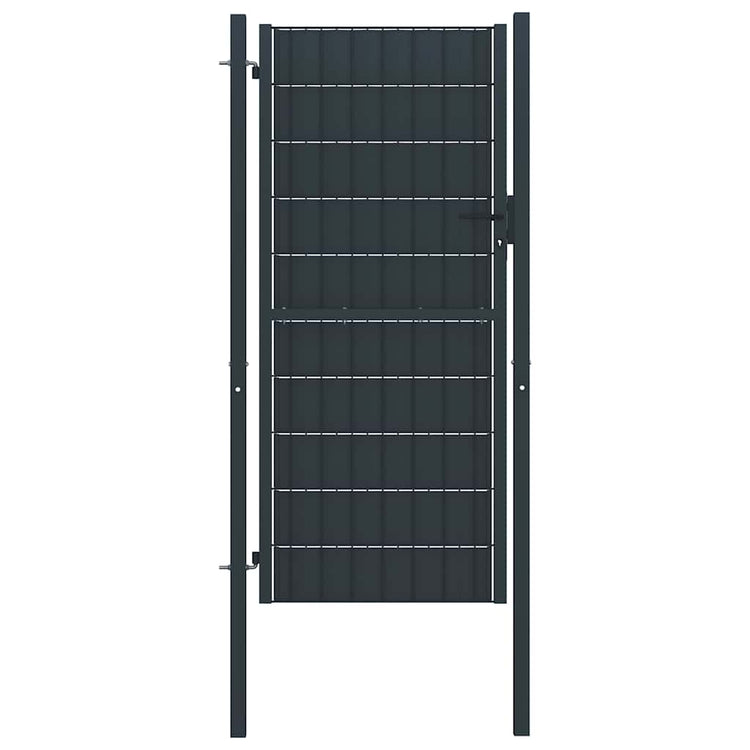 VIDAXL -Anschluss 100x124 cm PVC und Stahl -Anthrazit -Colored