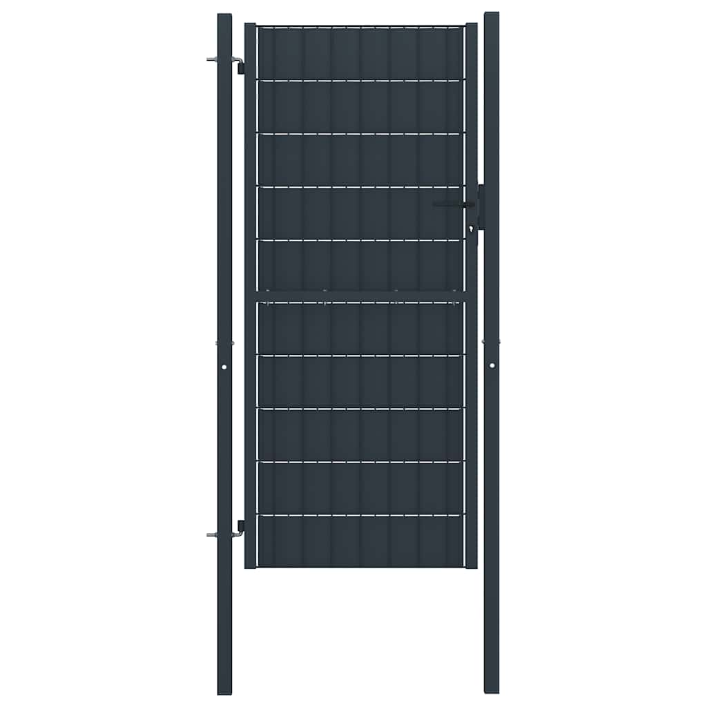 VIDAXL -Port 100x164 cm PVC und Stahl -Anthrazit -ausgelöst