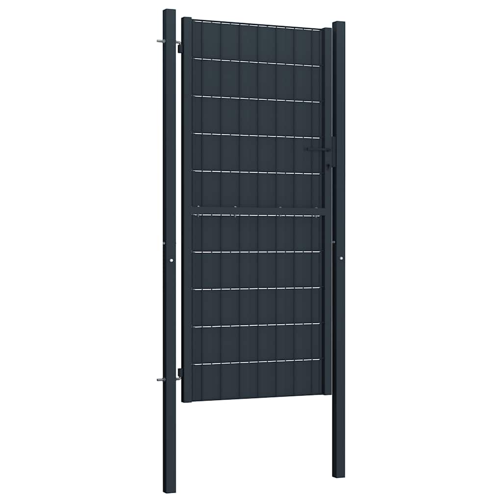 VIDAXL -Port 100x164 cm PVC und Stahl -Anthrazit -ausgelöst