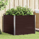 Vidaxl -Pflanzer erhoben 100x100x77 cm verzinkter Stahlbraun