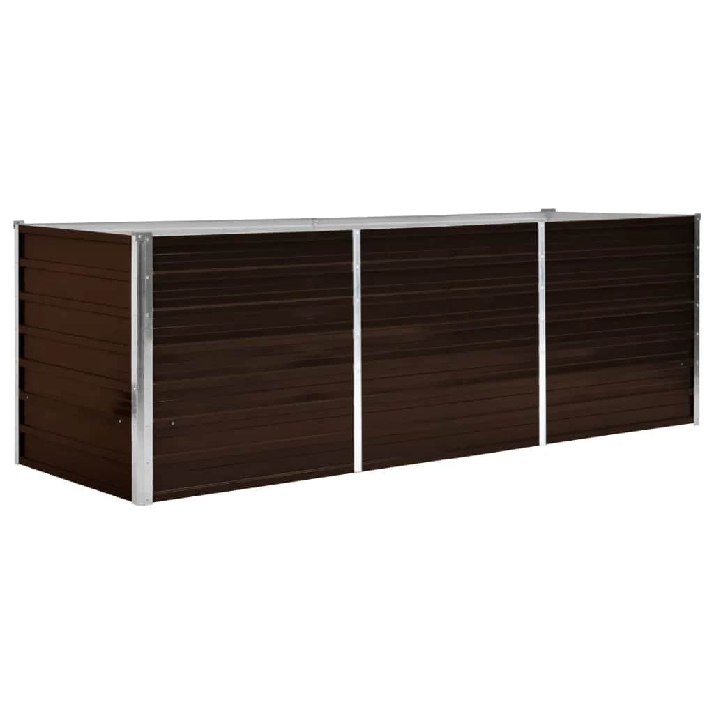 Vidaxl Pflanzer Einsatz 240x80x77 cm verzinkter Stahlbraun