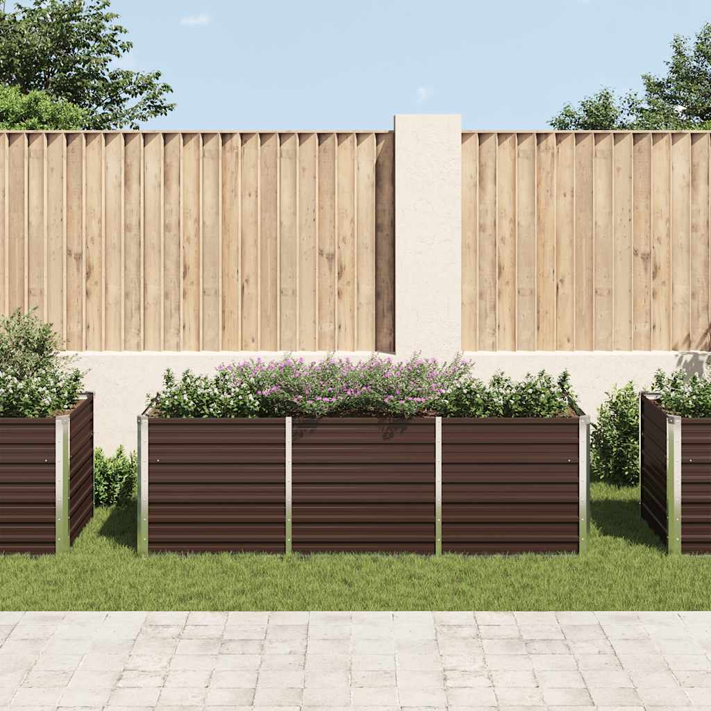 Vidaxl Pflanzer Einsatz 240x80x77 cm verzinkter Stahlbraun