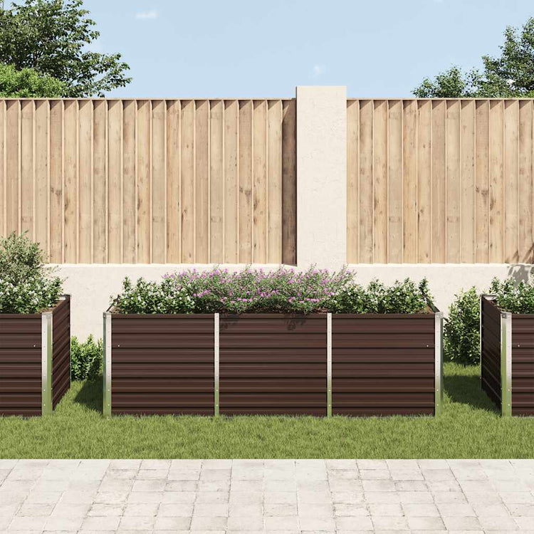Vidaxl Pflanzer Einsatz 240x80x77 cm verzinkter Stahlbraun