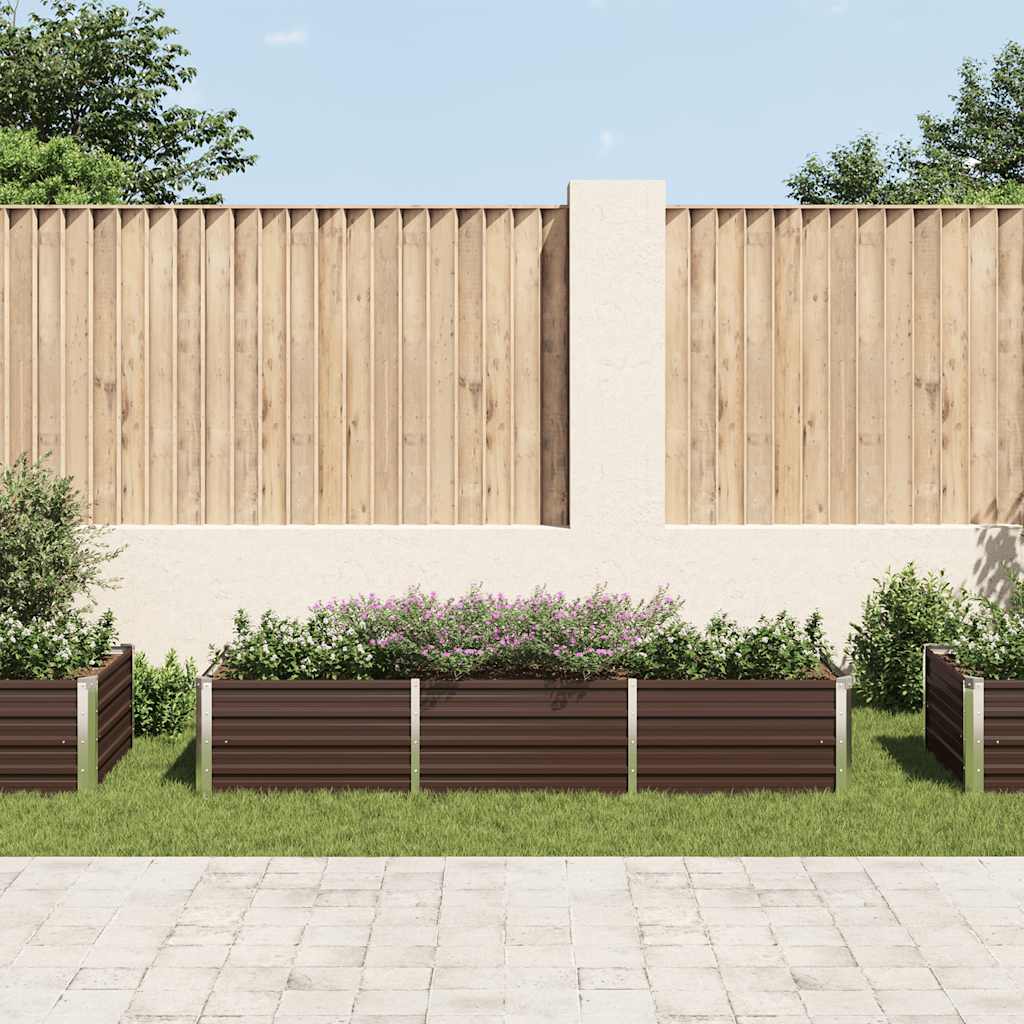 Vidaxl Pflanzer Einsatz 240x80x45 cm verzinkter Stahlbraun