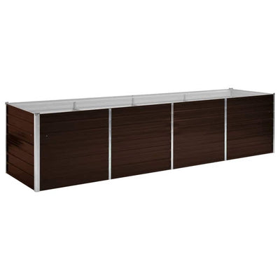 VIDAXL -Pflanzer eingefügt 320x80x77 cm verzinkter Stahlbraun