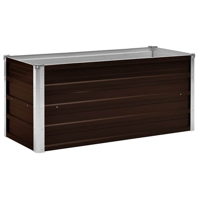 VIDAXL -Pflanzer eingefügt 100x40x45 cm verzinkter Stahlbraun