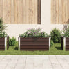 VIDAXL -Pflanzer eingefügt 100x40x45 cm verzinkter Stahlbraun