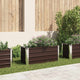 VIDAXL -Pflanzer eingefügt 100x40x45 cm verzinkter Stahlbraun