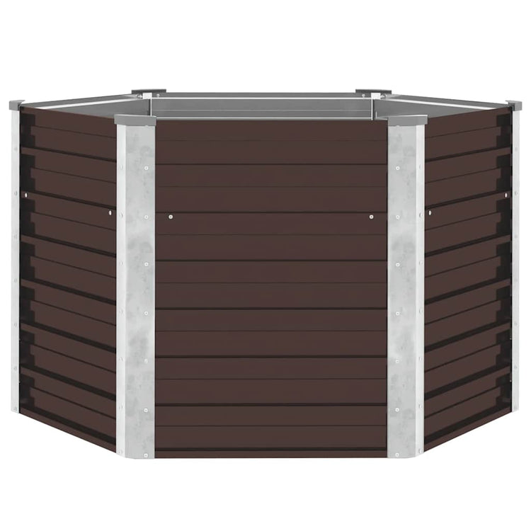 VIDAXL -Pflanzer erhoben 129x129x77 cm verzinkter Stahlbraun