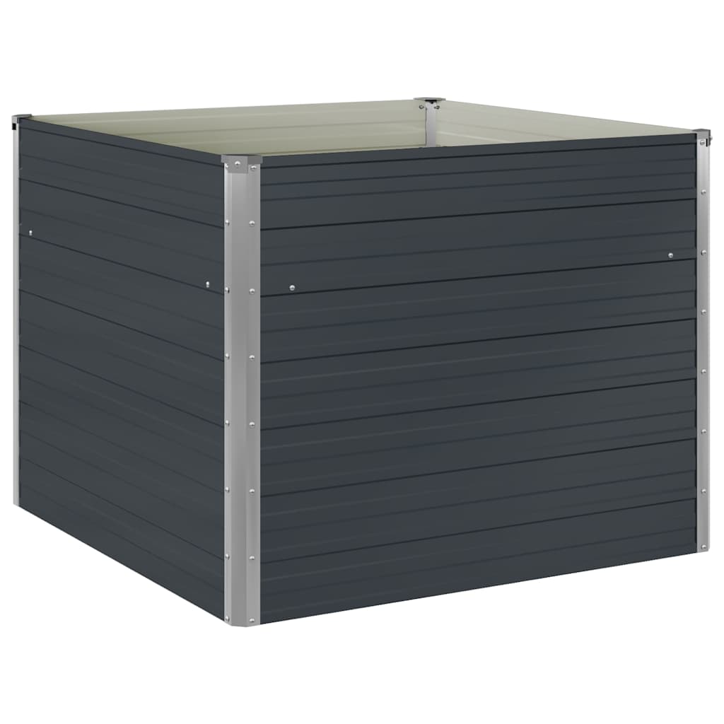 VIDAXL -Pflanzer vermehrte 100x100x77cm verzinkter Stahl -Anthrazit