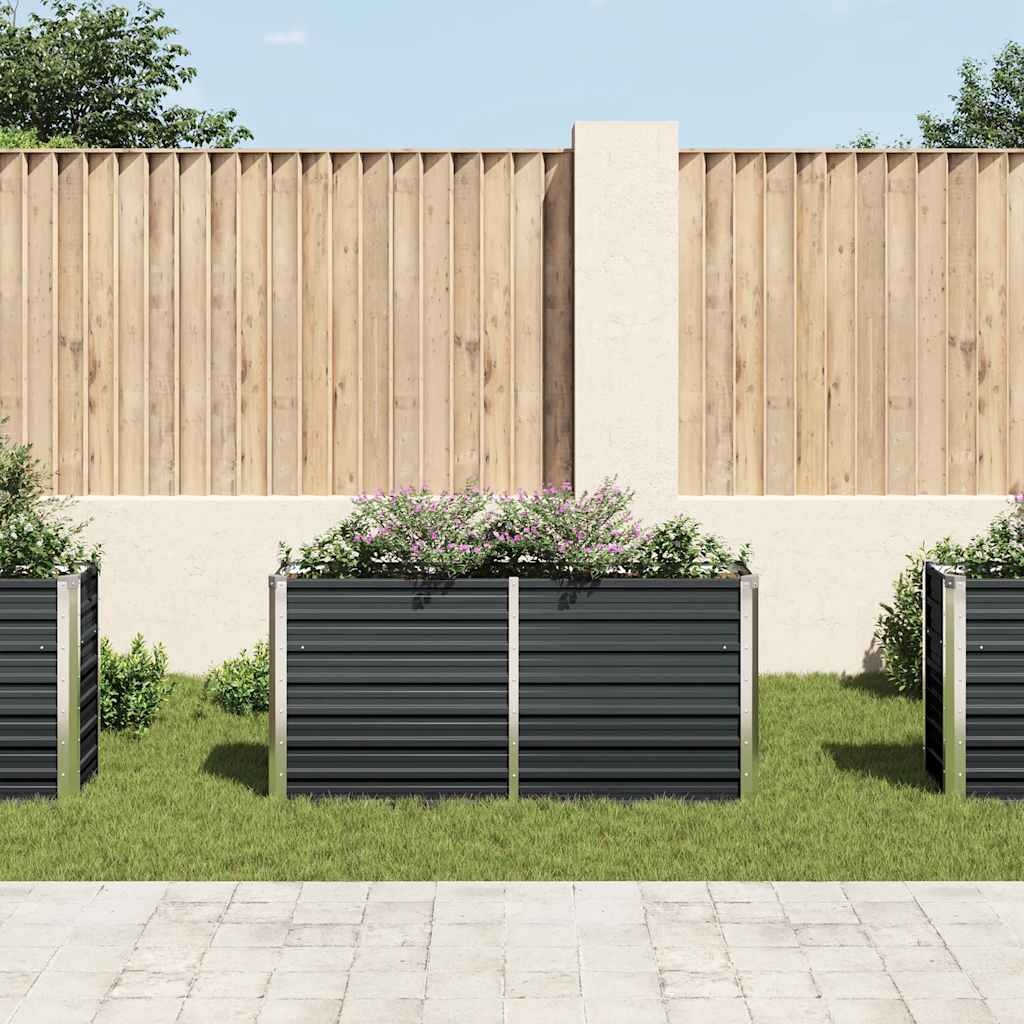 Vidaxl -Pflanzer erhöht 160 x 40 x 77 cm verzinkter Stahl -Anthrazit