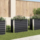 Vidaxl -Pflanzer erhoben 100 x 40 x 77 cm verzinkter Stahl -Anthrazit