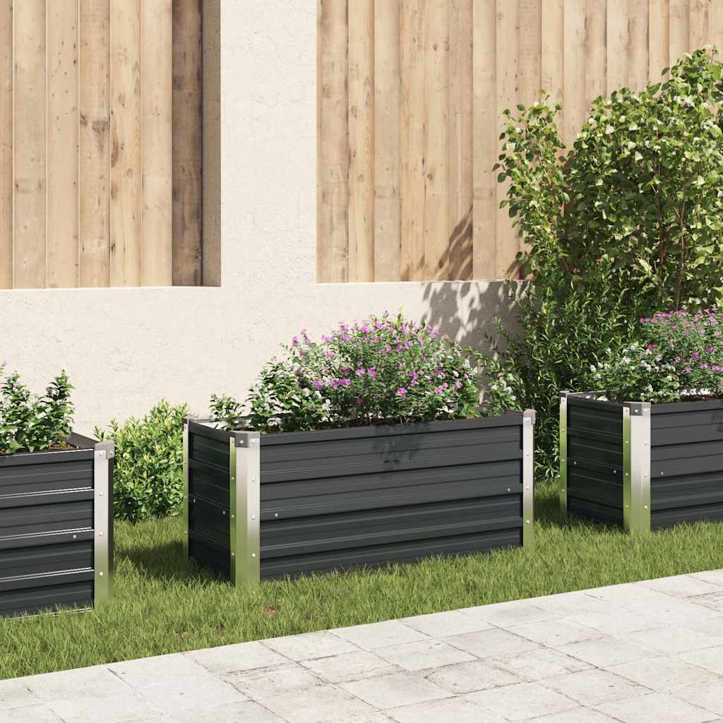 VIDAXL -Pflanzer vermehrte 100x40x45 cm verzinkter Stahl -Anthrazit