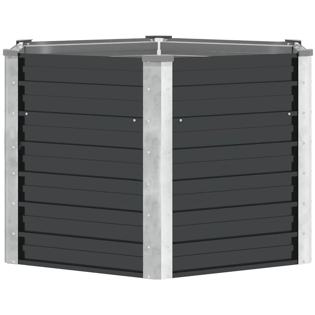 VIDAXL -Pflanzer erhoben 129x129x77cm verzinkter Stahl -Anthrazit