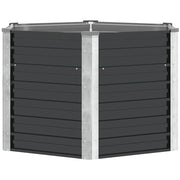 VIDAXL -Pflanzer erhoben 129x129x77cm verzinkter Stahl -Anthrazit - afbeelding 1