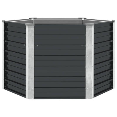 VIDAXL -Pflanzer erhoben 129x129x77cm verzinkter Stahl -Anthrazit