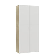 Vidaxl Schuhschrank 80x35.5x180 cm verarbeitetes Holz weiße Sonoma Eiche gefärbt - afbeelding 2