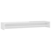 Vidaxl Monitor Standard 100x24x13 cm verarbeitetes Holz Hochglanz weiß - afbeelding 2