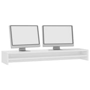Vidaxl Monitor Standard 100x24x13 cm verarbeitetes Holz Hochglanz weiß - afbeelding 3