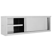 Vidaxl Küchenwandschrank mit Schiebetüren 150x40x50 cm Edelstahl - afbeelding 2