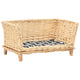Vidaxl Hundekorb mit Kissen 50x33x30 cm Natural Willow