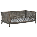 Vidaxl Hundekorb mit Kissen 90x54x35 cm Natural Willows Grau - afbeelding 1