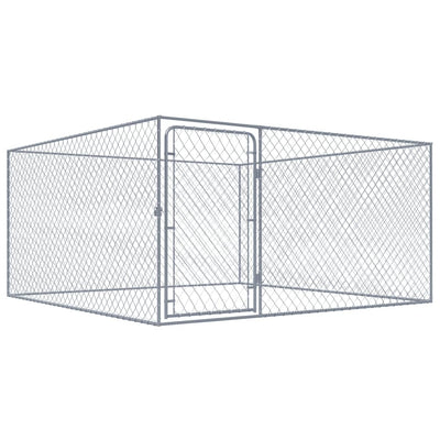 Vidaxl -Hundezwinger für außen 2x2x1 M verzinkte Stahl