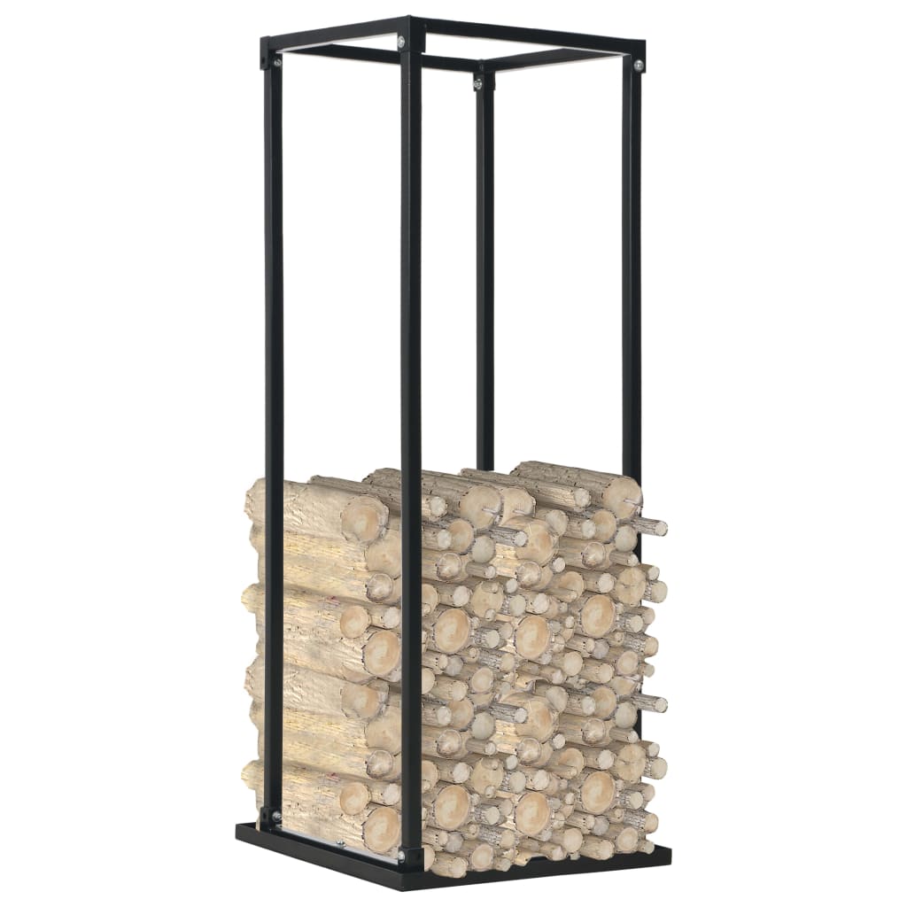 Vidaxl -Kamin mit Basis 37x37x113 cm Stahlschwarz