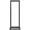 Vidaxl -Kamin mit Basis 37x37x113 cm Stahlschwarz