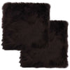 VIDAXL -Stuhlkissen 2 ST 40x40 cm Real Sheepell Braun