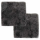 Vidaxl -Stuhlkissen 2 ST 40x40 cm Real Sheepell Hellgrau