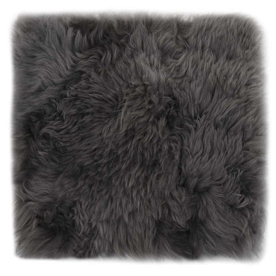 Vidaxl -Stuhlkissen 2 ST 40x40 cm Real Sheepell Hellgrau