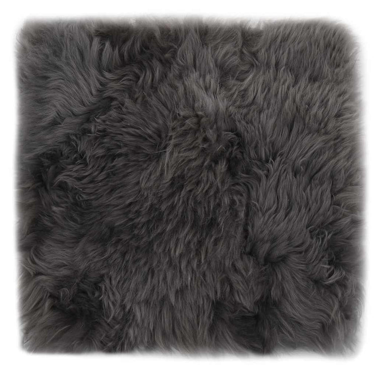 Vidaxl -Stuhlkissen 2 ST 40x40 cm Real Sheepell Hellgrau