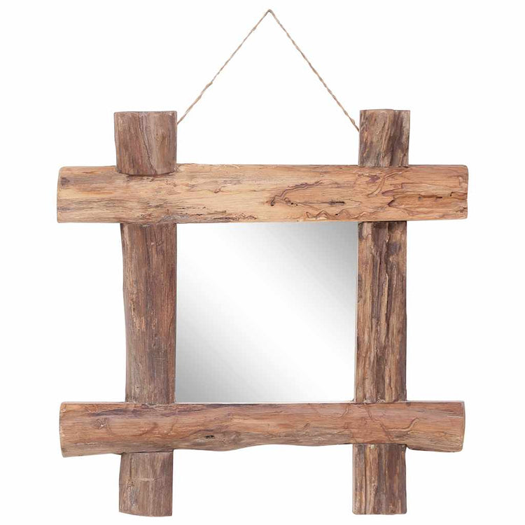 Vidaxl Mirror Holzblöcke 50x50 cm recycelter Teaks natürlich
