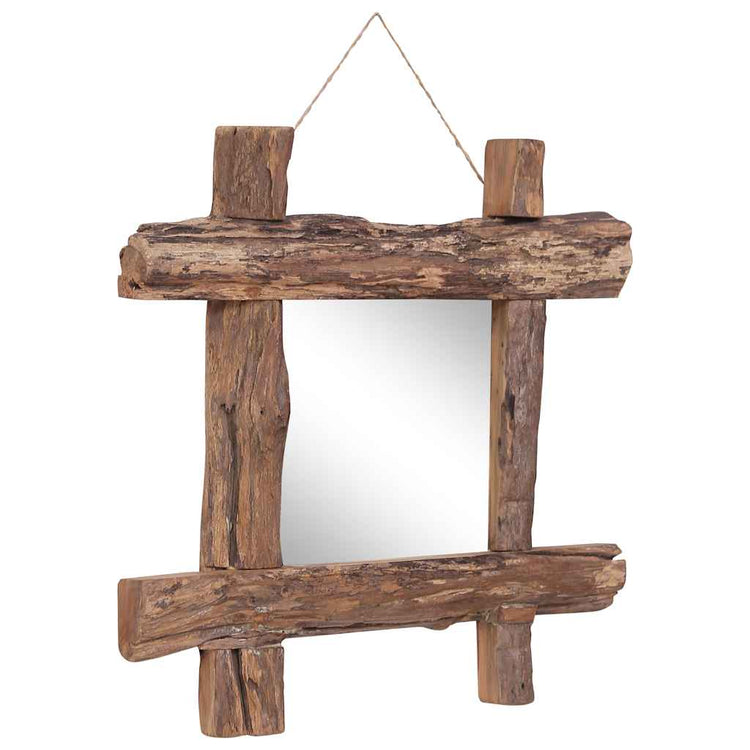 Vidaxl Mirror Holzblöcke 50x50 cm recycelter Teaks natürlich