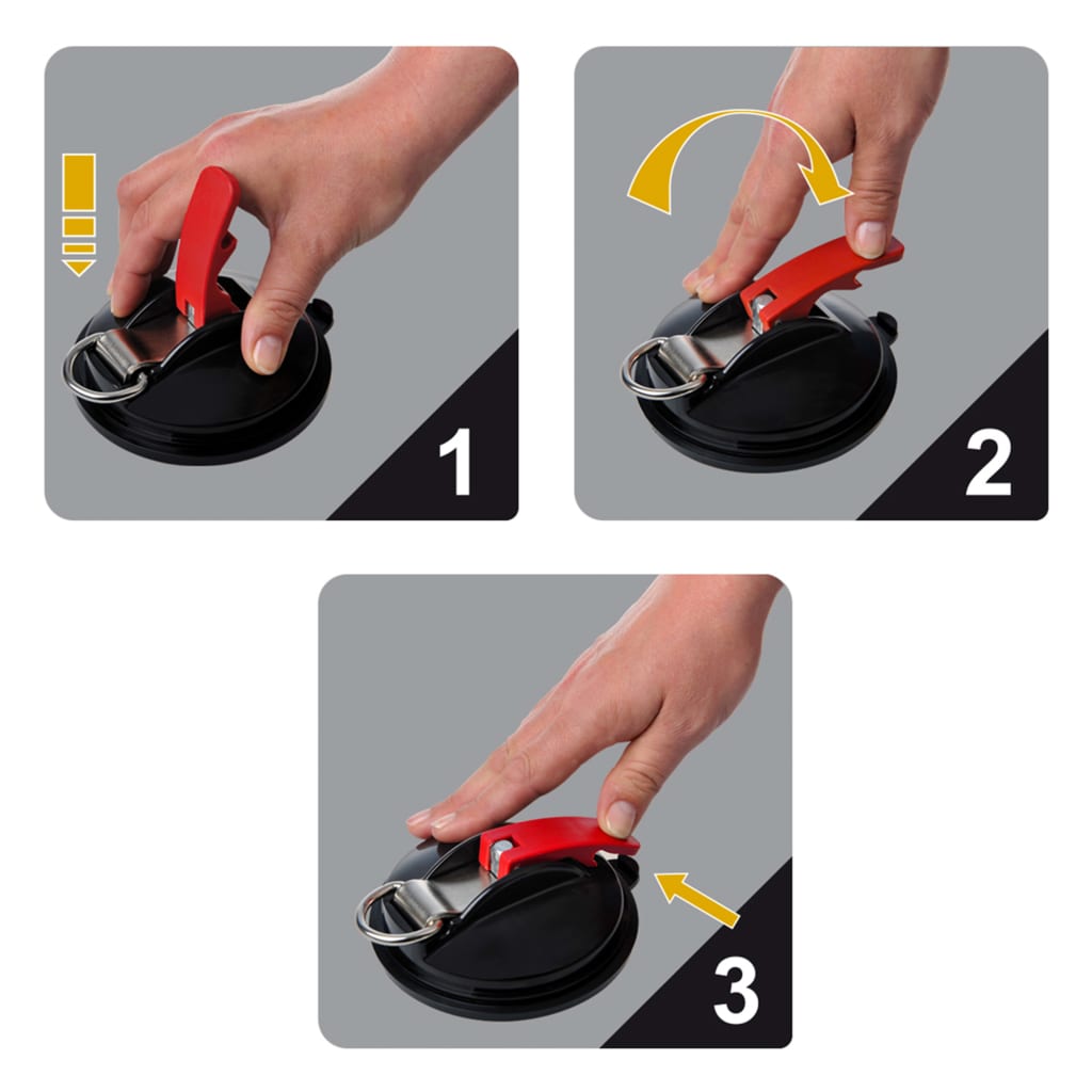 Proplus 2 St. Saugnapfbecher-Bestätigungen mit Ringen und 4 S-Hooks