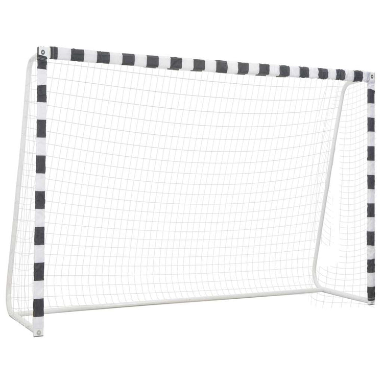 Vidaxl -Fußballtor 300x200x90 cm Metall Schwarz und Weiß