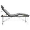 Vidaxl -Massage -Tabelle mit 4 Zonen 186x68 cm Aluminiumrahmen Anthrazit