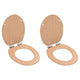 Vidaxl-Toilettensitze 2 ST mit Soft-Close-Deckel MDF Bambus Design