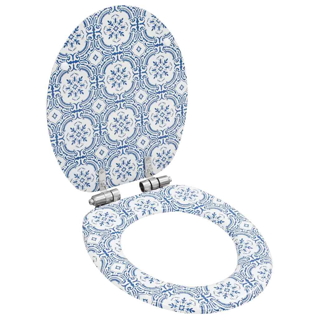 Vidaxl-Toilettensitze 2 ST mit Soft-Close-Deckel MDF Porzellan Design