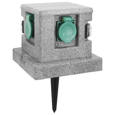 Vidaxl BuitenStopContact mit Twilight -Sensor -Kunststoff